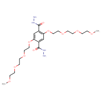 Chemical structure of 2,5-bis({2-[2-(2-methoxyethoxy)ethoxy]ethoxy})benzene-1,4-dicarbohydrazide - CSSB20620527652