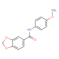 Chemical structure of N-(4-methoxyphenyl)-2H-1,3-benzodioxole-5-carboxamide - CSSB00026316487