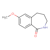 Chemical structure of 7-methoxy-2,3,4,5-tetrahydro-1H-2-benzazepin-1-one - CSSB00000076449