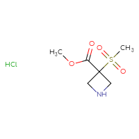 Chemical structure of methyl 3-methanesulfonylazetidine-3-carboxylate hydrochloride - CSSB03437231738