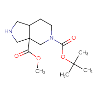 Chemical structure of 5-tert-butyl 3a-methyl octahydro-1H-pyrrolo[3,4-c]pyridine-3a,5-dicarboxylate - CSSB00037350807