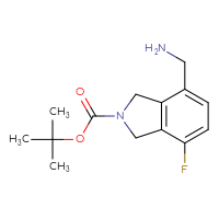 Chemical structure of tert-butyl 4-(aminomethyl)-7-fluoro-2,3-dihydro-1H-isoindole-2-carboxylate - CSSB20456940091