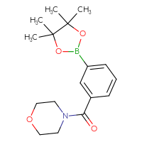 Chemical structure of 4-[3-(4,4,5,5-tetramethyl-1,3,2-dioxaborolan-2-yl)benzoyl]morpholine - CSSB00015191535