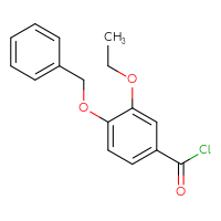 Chemical structure of 4-(benzyloxy)-3-ethoxybenzoyl chloride - CSSB00010062710
