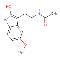 Chemical structure of N-[2-(2-hydroxy-5-methoxy-1H-indol-3-yl)ethyl]acetamide - CSSB00103161152