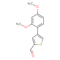 Chemical structure of 4-(2,4-dimethoxyphenyl)thiophene-2-carbaldehyde - CSSB00102693380