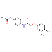 Chemical structure of 2-(3,4-dimethylphenoxy)-N-(4-acetamidophenyl)acetamide - CSSB00026017711