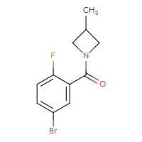 Chemical structure of 1-(5-bromo-2-fluorobenzoyl)-3-methylazetidine - CSSB00022635800