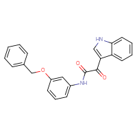Chemical structure of N-[3-(benzyloxy)phenyl]-2-(1H-indol-3-yl)-2-oxoacetamide - CSSB00020606464