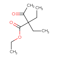 Chemical structure of ethyl 2,2-diethyl-3-oxobutanoate - CSSB00000751949