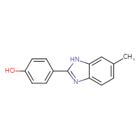 Chemical structure of 4-(6-methyl-1H-1,3-benzodiazol-2-yl)phenol - CSSB00000489965