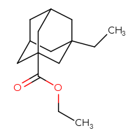 Chemical structure of ethyl 3-ethyladamantane-1-carboxylate - CSSB00160470872