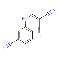 Chemical structure of 2-{[(3-cyanophenyl)amino]methylidene}propanedinitrile - CSSB00000020668