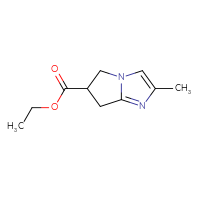 Chemical structure of ethyl 2-methyl-5H,6H,7H-pyrrolo[1,2-a]imidazole-6-carboxylate - CSSB00039855154