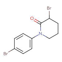 Chemical structure of 3-bromo-1-(4-bromophenyl)piperidin-2-one - CSSB00012034580