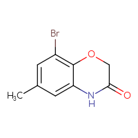Chemical structure of 8-bromo-6-methyl-3,4-dihydro-2H-1,4-benzoxazin-3-one - CSSB00012347198