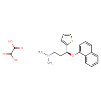 Chemical structure of dimethyl[(3S)-3-(naphthalen-1-yloxy)-3-(thiophen-2-yl)propyl]amine; oxalic acid - CSSB00016989731