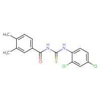 Chemical structure of 1-(2,4-dichlorophenyl)-3-(3,4-dimethylbenzoyl)thiourea - CSSB00132436283