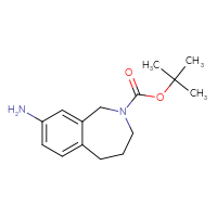Chemical structure of tert-butyl 8-amino-2,3,4,5-tetrahydro-1H-2-benzazepine-2-carboxylate - CSSB00010071731