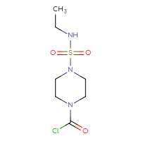 Chemical structure of 4-(ethylsulfamoyl)piperazine-1-carbonyl chloride - CSSB06652708575