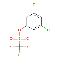 Chemical structure of 3-chloro-5-fluorophenyl trifluoromethanesulfonate - CSSB00010870328