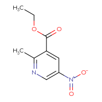 Chemical structure of ethyl 2-methyl-5-nitropyridine-3-carboxylate - CSSB00000017699
