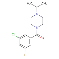 Chemical structure of 1-(3-chloro-5-fluorobenzoyl)-4-(propan-2-yl)piperazine - CSSB02018488987