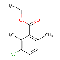 Chemical structure of ethyl 3-chloro-2,6-dimethylbenzoate - CSSB00042764373