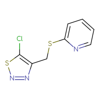 Chemical structure of 2-{[(5-chloro-1,2,3-thiadiazol-4-yl)methyl]sulfanyl}pyridine - CSSB00000241572