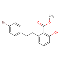 Chemical structure of methyl 2-[2-(4-bromophenyl)ethyl]-6-hydroxybenzoate - CSSB00032005104