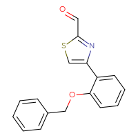 Chemical structure of 4-[2-(benzyloxy)phenyl]-1,3-thiazole-2-carbaldehyde - CSSB00010004946