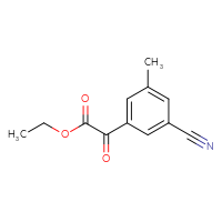 Chemical structure of ethyl 2-(3-cyano-5-methylphenyl)-2-oxoacetate - CSSB21323070306