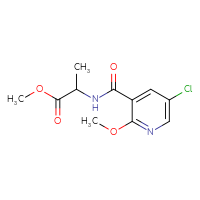 Chemical structure of methyl 2-[(5-chloro-2-methoxypyridin-3-yl)formamido]propanoate - CSSB02502357623