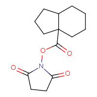 Chemical structure of 2,5-dioxopyrrolidin-1-yl octahydro-1H-indene-3a-carboxylate - CSSB02203800434
