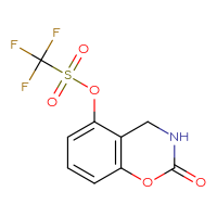 Chemical structure of 2-oxo-3,4-dihydro-2H-1,3-benzoxazin-5-yl trifluoromethanesulfonate - CSSB20977137656