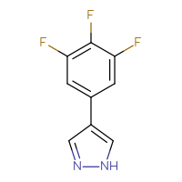 Chemical structure of 4-(3,4,5-trifluorophenyl)-1H-pyrazole - CSSB00103038375