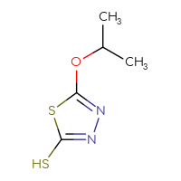 Chemical structure of 5-(propan-2-yloxy)-1,3,4-thiadiazole-2-thiol - CSSB00016144269
