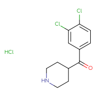Chemical structure of 4-(3,4-dichlorobenzoyl)piperidine hydrochloride - CSSB00000743031