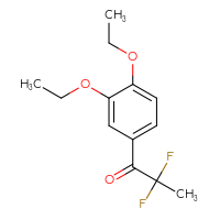 Chemical structure of 1-(3,4-diethoxyphenyl)-2,2-difluoropropan-1-one - CSSB00054305137