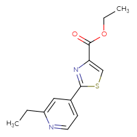 Chemical structure of ethyl 2-(2-ethylpyridin-4-yl)-1,3-thiazole-4-carboxylate - CSSB00102589064