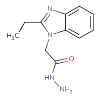 Chemical structure of 2-(2-ethyl-1H-1,3-benzodiazol-1-yl)acetohydrazide - CSSB00000261201