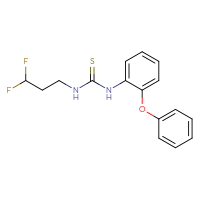 Chemical structure of 3-(3,3-difluoropropyl)-1-(2-phenoxyphenyl)thiourea - CSSB15419865841