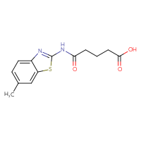 Chemical structure of 4-[(6-methyl-1,3-benzothiazol-2-yl)carbamoyl]butanoic acid - CSSB00000637326