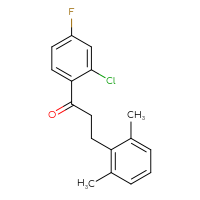 Chemical structure of 1-(2-chloro-4-fluorophenyl)-3-(2,6-dimethylphenyl)propan-1-one - CSSB00020571520
