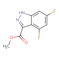 Chemical structure of methyl 4,6-difluoro-1H-indazole-3-carboxylate - CSSB00010989035