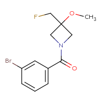 Chemical structure of 1-(3-bromobenzoyl)-3-(fluoromethyl)-3-methoxyazetidine - CSSB01978558948