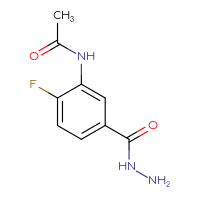Chemical structure of N-[2-fluoro-5-(hydrazinecarbonyl)phenyl]acetamide - CSSB01991812610