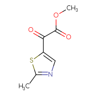 Chemical structure of methyl 2-(2-methyl-1,3-thiazol-5-yl)-2-oxoacetate - CSSB00021213285