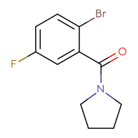 Chemical structure of 1-(2-bromo-5-fluorobenzoyl)pyrrolidine - CSSB00000205849