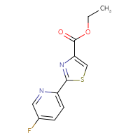 Chemical structure of ethyl 2-(5-fluoropyridin-2-yl)-1,3-thiazole-4-carboxylate - CSSB00006414423